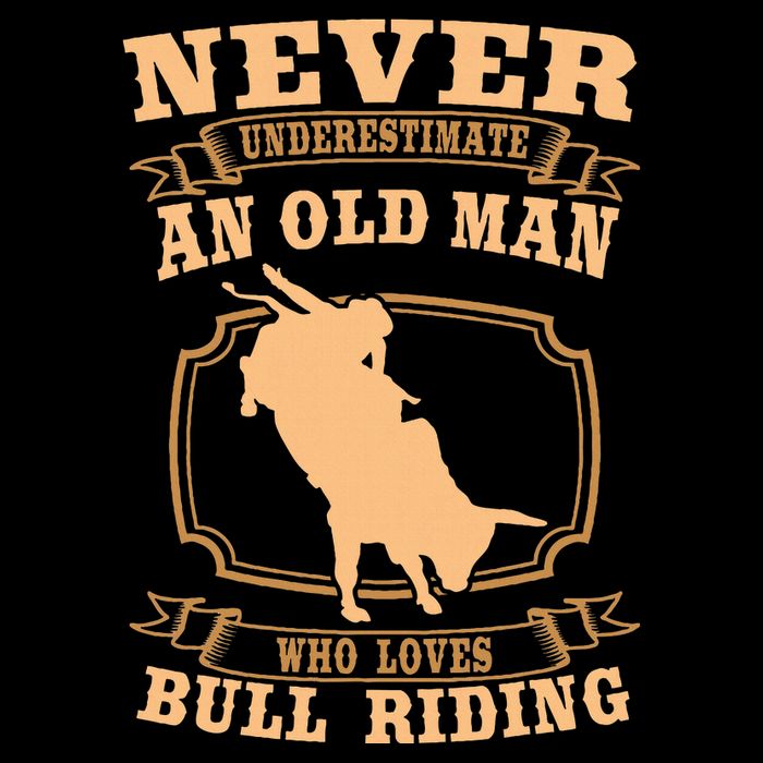 Never Underestimate An Old Man Bull Riding Rodeo Sport City Backpack