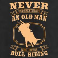 Never Underestimate An Old Man Bull Riding Rodeo Sport 11oz C Handle Ceramic Mug