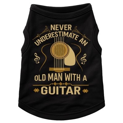 Never Underestimate An Old Man With A Guitar Acoustic Player Doggie Tank