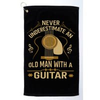 Never Underestimate An Old Man With A Guitar Acoustic Player Golf Towel