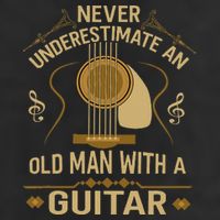 Never Underestimate An Old Man With A Guitar Acoustic Player Golf Towel