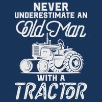 Never Underestimate An Old Man With A Tractor - Funny Farmer T-Shirt