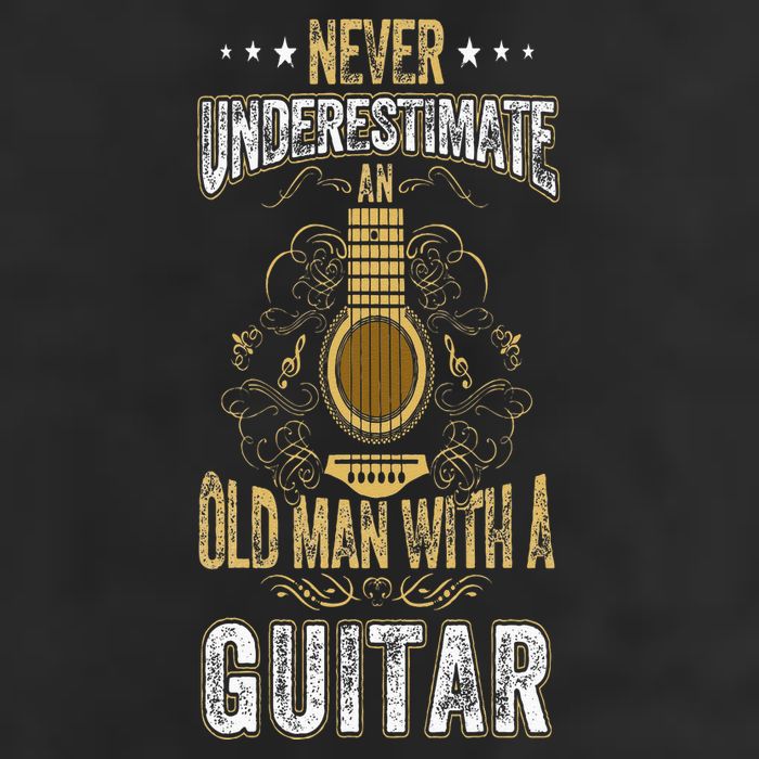 Never Underestimate An Old Man With A Guitar Acoustic Player Cool Comfort Performance Bucket Hat