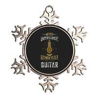 Never Underestimate An Old Man With A Guitar Acoustic Player Metallic Star Ornament