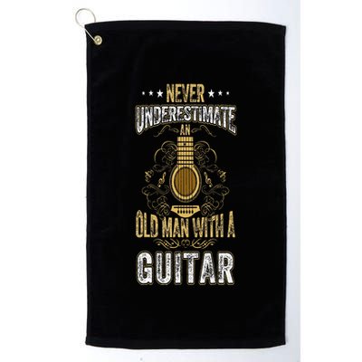 Never Underestimate An Old Man With A Guitar Acoustic Player Golf Towel