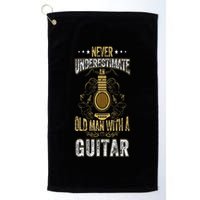 Never Underestimate An Old Man With A Guitar Acoustic Player Golf Towel