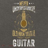 Never Underestimate An Old Man With A Guitar Acoustic Player Cotton Canvas Backpack