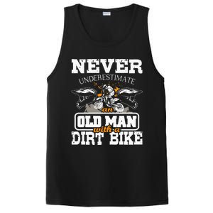 Never Underestimate An Old Man With A Dirt Bike Motocross PosiCharge Competitor Tank