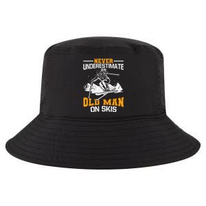 Never Underestimate An Old On Skis Gift Cool Comfort Performance Bucket Hat