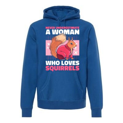 Never Underestimate A Who Loves Squirrels Gift Premium Hoodie