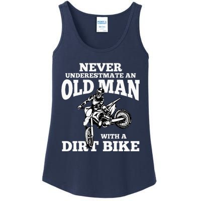 Never Underestimate An Old Man With A Dirt Bike Funny Gifts Ladies Essential Tank