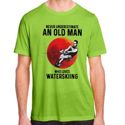 Never Underestimate An Old Who Loves Water Skiing Gift Adult ChromaSoft Performance T-Shirt