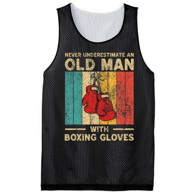 Never Underestimate An Old Man Mesh Reversible Basketball Jersey Tank