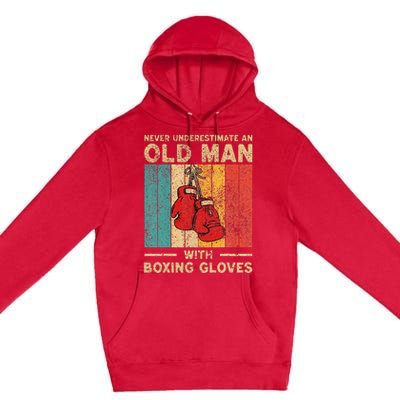 Never Underestimate An Old Man Premium Pullover Hoodie