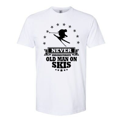 Never Underestimate An Old On Skis Cool Gift Softstyle CVC T-Shirt