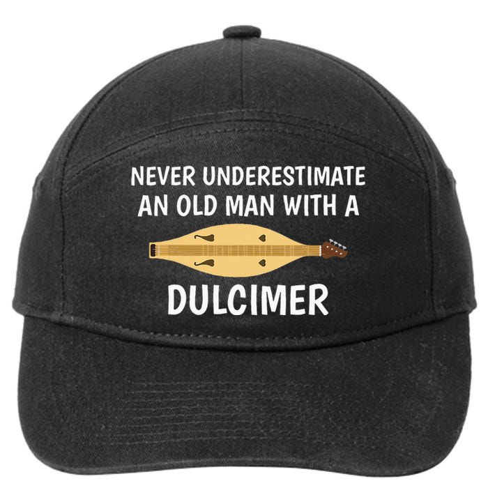 Never Underestimate An Old Man Appalachian Dulcimer 7-Panel Snapback Hat