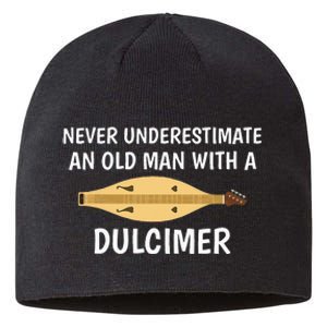 Never Underestimate An Old Man Appalachian Dulcimer Sustainable Beanie