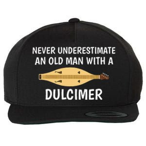 Never Underestimate An Old Man Appalachian Dulcimer Wool Snapback Cap