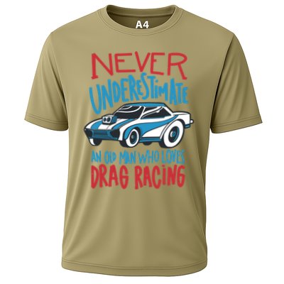 Never Underestimate An Old Man Who Loves Drag Racing Performance Shirt