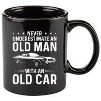 Never Underestimate An Old With An Old Car Classic Car Great Gift 11oz C Handle Ceramic Mug