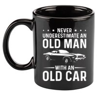 Never Underestimate An Old With An Old Car Classic Car Great Gift 11oz C Handle Ceramic Mug