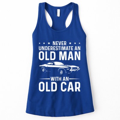 Never Underestimate An Old With An Old Car Classic Car Great Gift Womens Tank Top