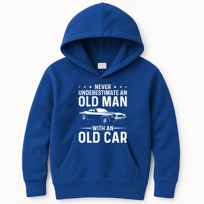 Never Underestimate An Old With An Old Car Classic Car Great Gift Kids Hoodie