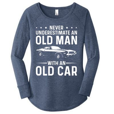 Never Underestimate An Old With An Old Car Classic Car Great Gift Women's Perfect Tri Tunic Long Sleeve Shirt