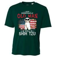 Never Underestimate An Old Man With A Shih Tzu Costume Gift Cooling Performance Crew T-Shirt