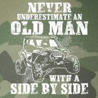 Never Underestimate An Old Man With A Side By Side SXS UTV Legacy Tie Dye Trucker Hat