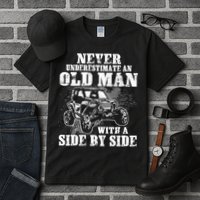 Never Underestimate An Old Man With A Side By Side SXS UTV Tall T-Shirt