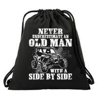 Never Underestimate An Old Man With A Side By Side SXS UTV Drawstring Bag