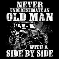 Never Underestimate An Old Man With A Side By Side SXS UTV Drawstring Bag