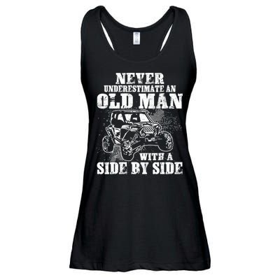 Never Underestimate An Old Man With A Side By Side SXS UTV Ladies Essential Flowy Tank