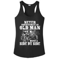 Never Underestimate An Old Man With A Side By Side SXS UTV Ladies PosiCharge Competitor Racerback Tank