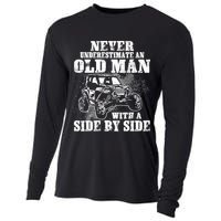 Never Underestimate An Old Man With A Side By Side SXS UTV Cooling Performance Long Sleeve Crew
