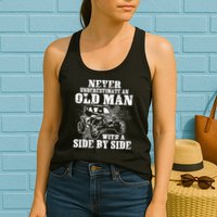 Never Underestimate An Old Man With A Side By Side SXS UTV Womens Tank Top