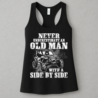 Never Underestimate An Old Man With A Side By Side SXS UTV Womens Tank Top