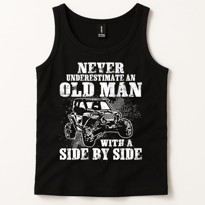 Never Underestimate An Old Man With A Side By Side SXS UTV Tank Top