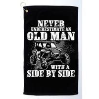 Never Underestimate An Old Man With A Side By Side SXS UTV Golf Towel