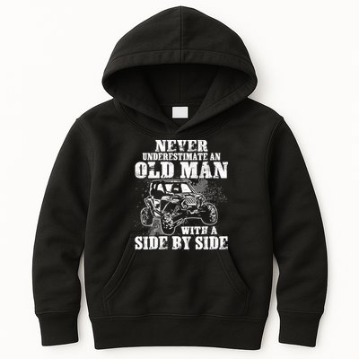 Never Underestimate An Old Man With A Side By Side SXS UTV Kids Hoodie