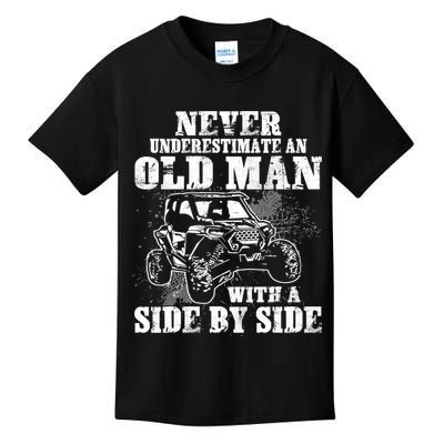 Never Underestimate An Old Man With A Side By Side SXS UTV Kids T-Shirt