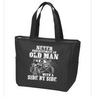 Never Underestimate An Old Man With A Side By Side SXS UTV Zip Tote Bag