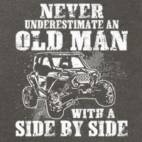 Never Underestimate An Old Man With A Side By Side SXS UTV Cotton Canvas Backpack