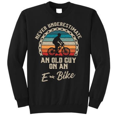 Never Underestimate An Old Guy On An Ebike Biking Sweatshirt