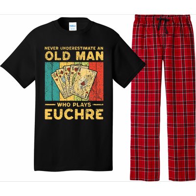 Never Underestimate An Old Man Who Plays Euchre Pajama Set