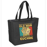 Never Underestimate An Old Man Who Plays Euchre Zip Tote Bag