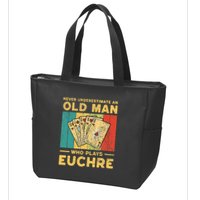 Never Underestimate An Old Man Who Plays Euchre Zip Tote Bag