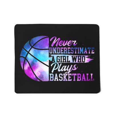 Never Underestimate A Who Plays Basketball Mousepad