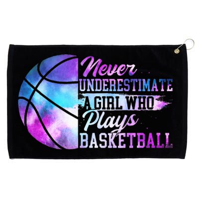 Never Underestimate A Who Plays Basketball Grommeted Golf Towel